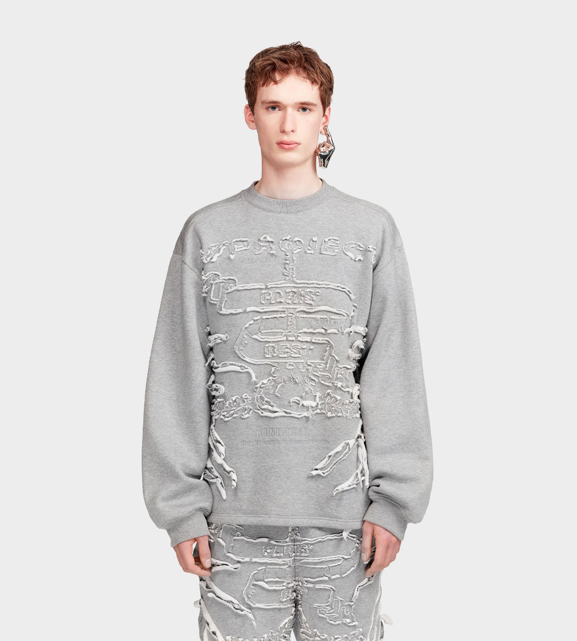 Y/Project - Paris' Best Patch Sweatshirt Grey