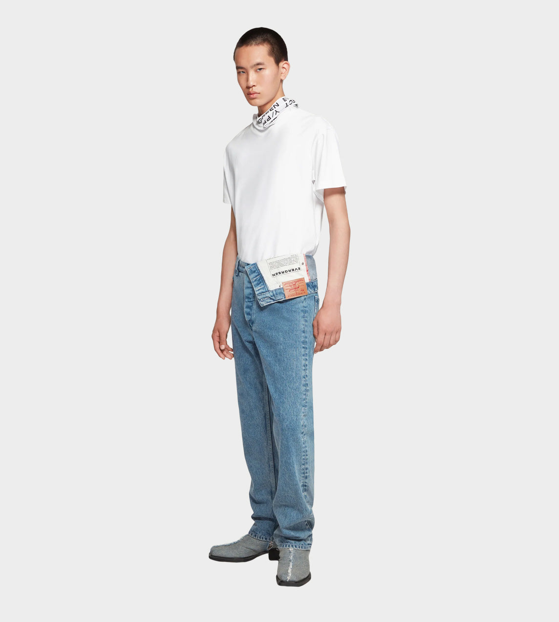 Y/Project - Classic Asymmetric Waist Jeans Navy