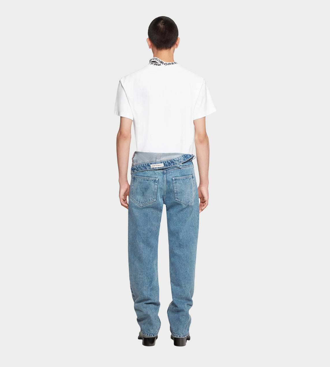 Y/Project - Classic Asymmetric Waist Jeans Navy