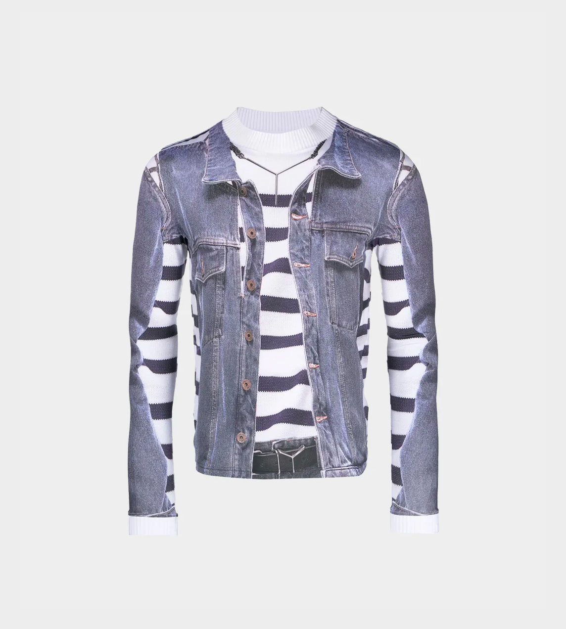 Y/Project X JPG - Trompe L'Oeil Denim Jacket Top