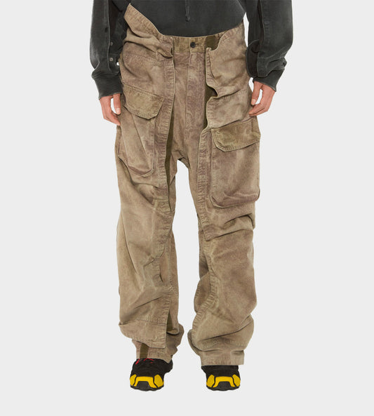 Velcro Cargo Pants Khaki