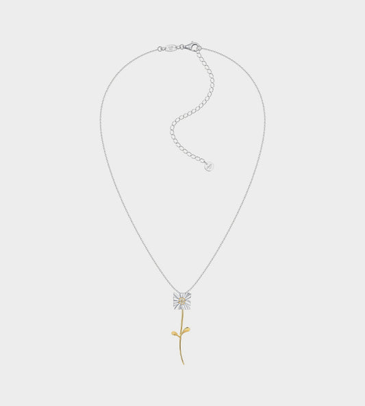 Yvmin - Square Flower Branch Pendant Necklace