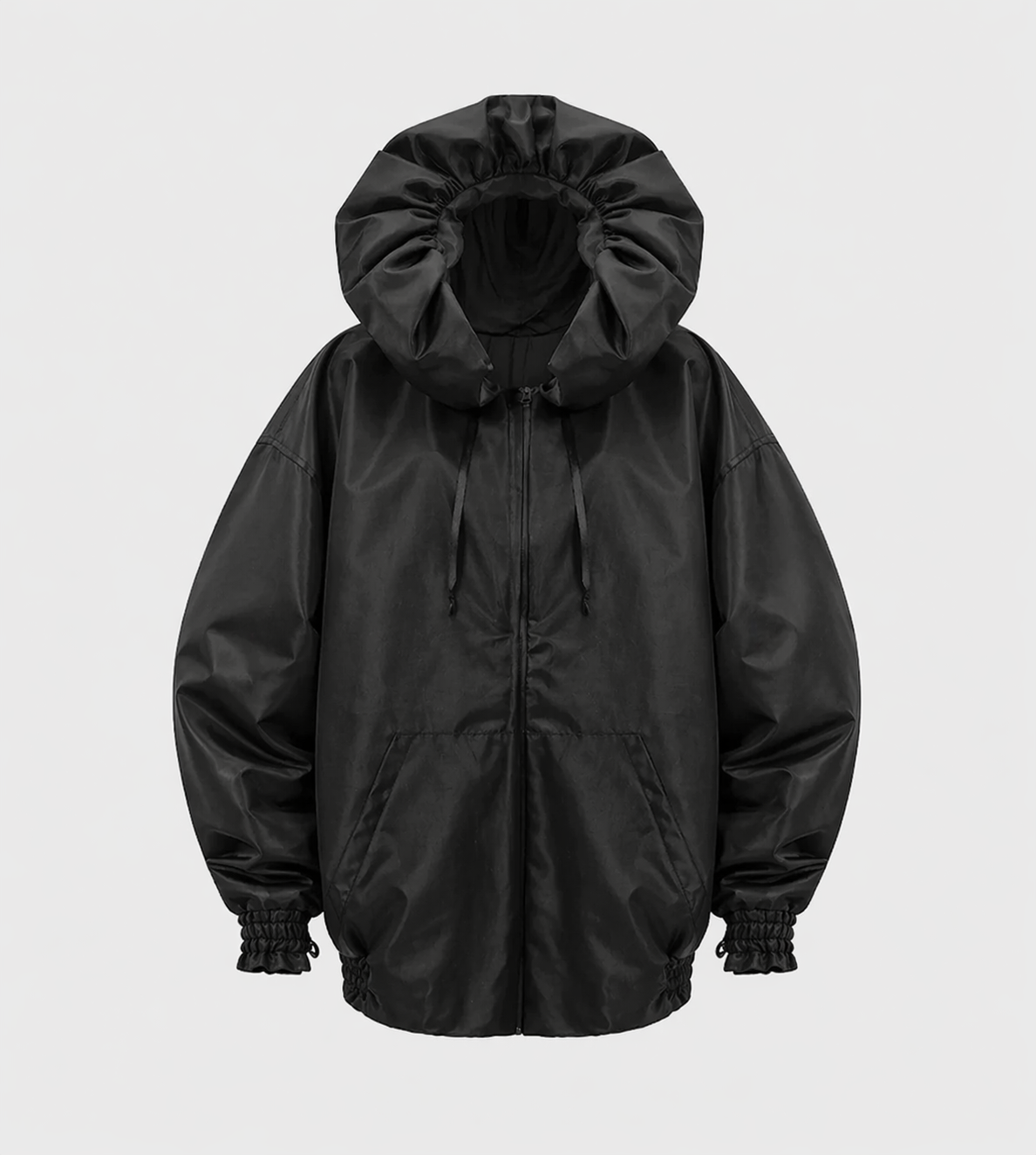 Yume Yume - Nylon Zip-up Coat Black