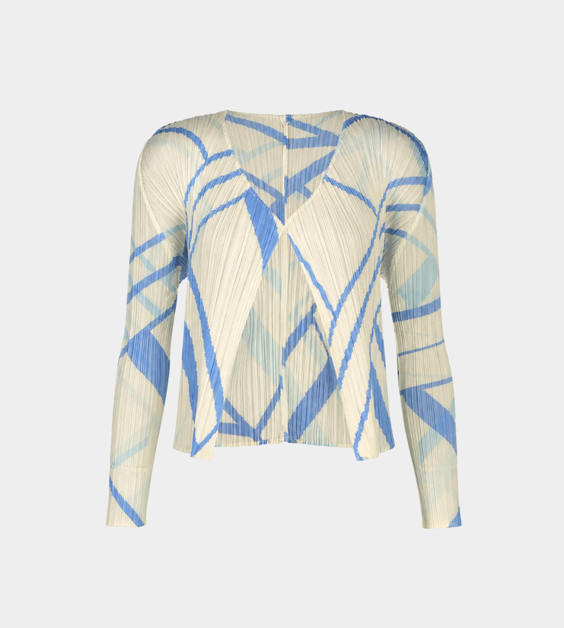 PLEATS PLEASE ISSEY MIYAKE - Fold-line Pleated Cardigan White