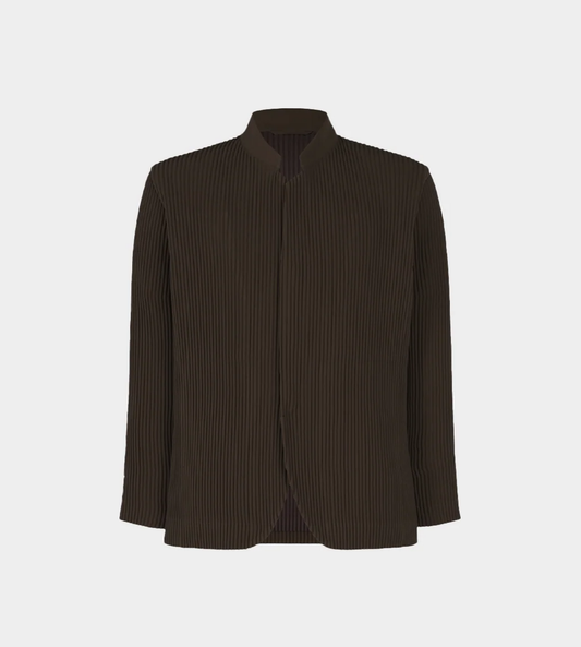 HOMME PLISSE ISSEY MIYAKE - Tuxedo Pleats Jacket Brown