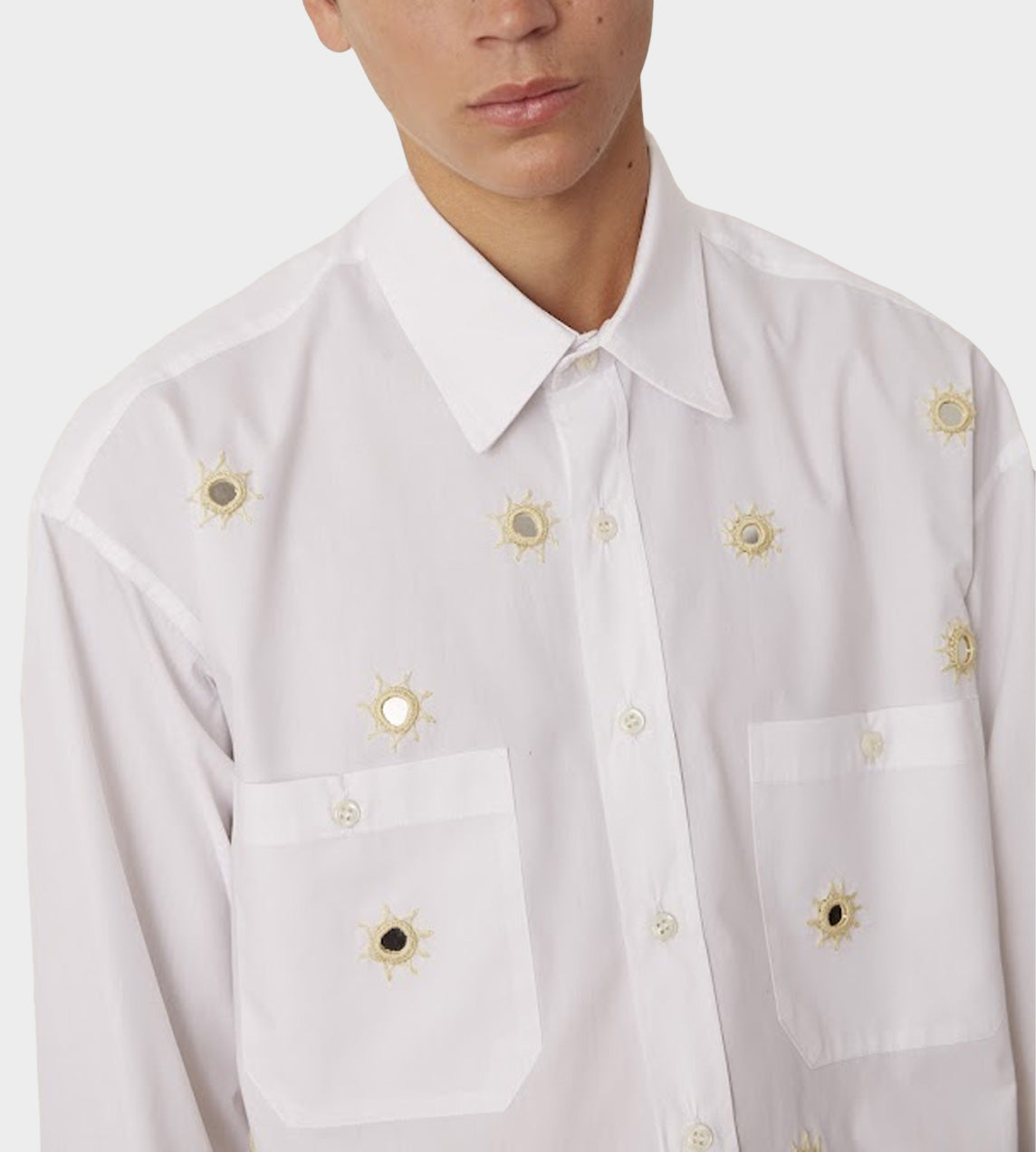Carbone - Espejos Embroidered Front Shirt