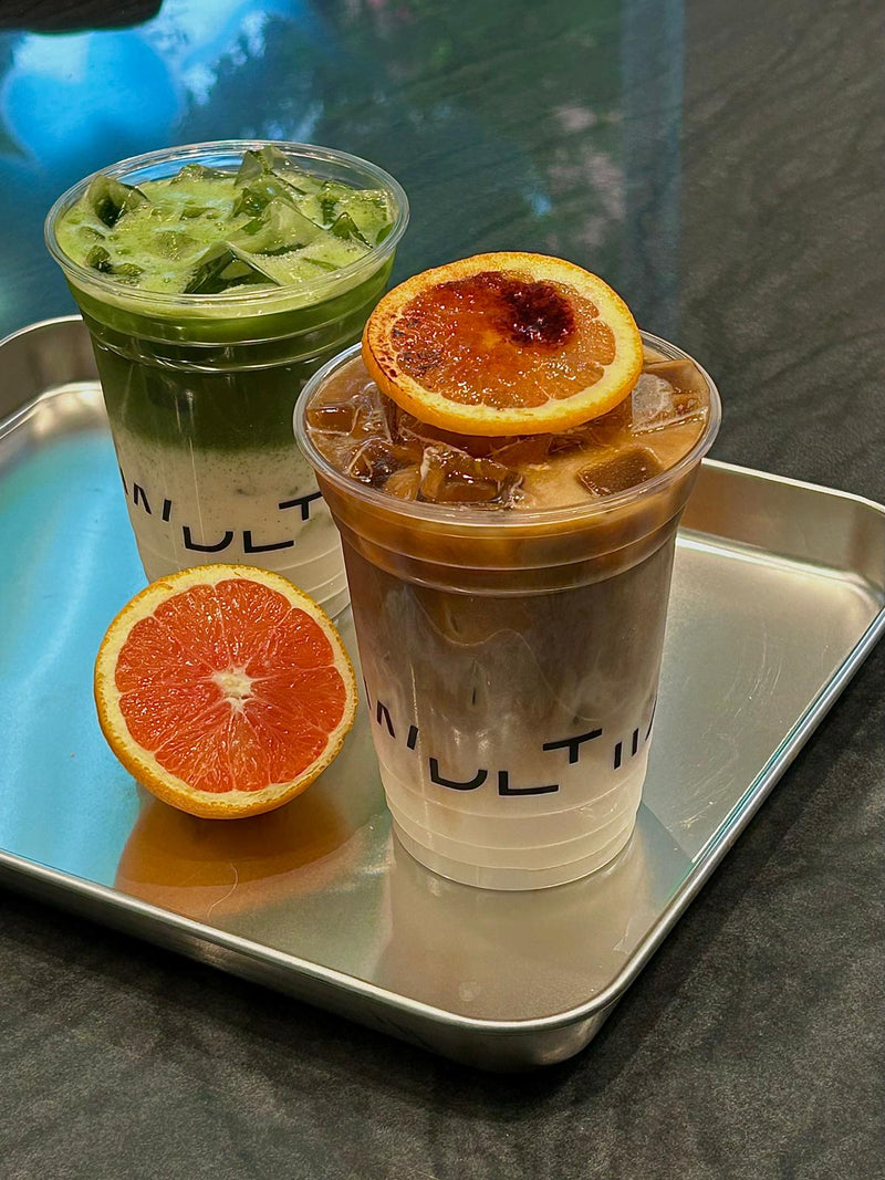 Matcha and iced coffee at WDLT117