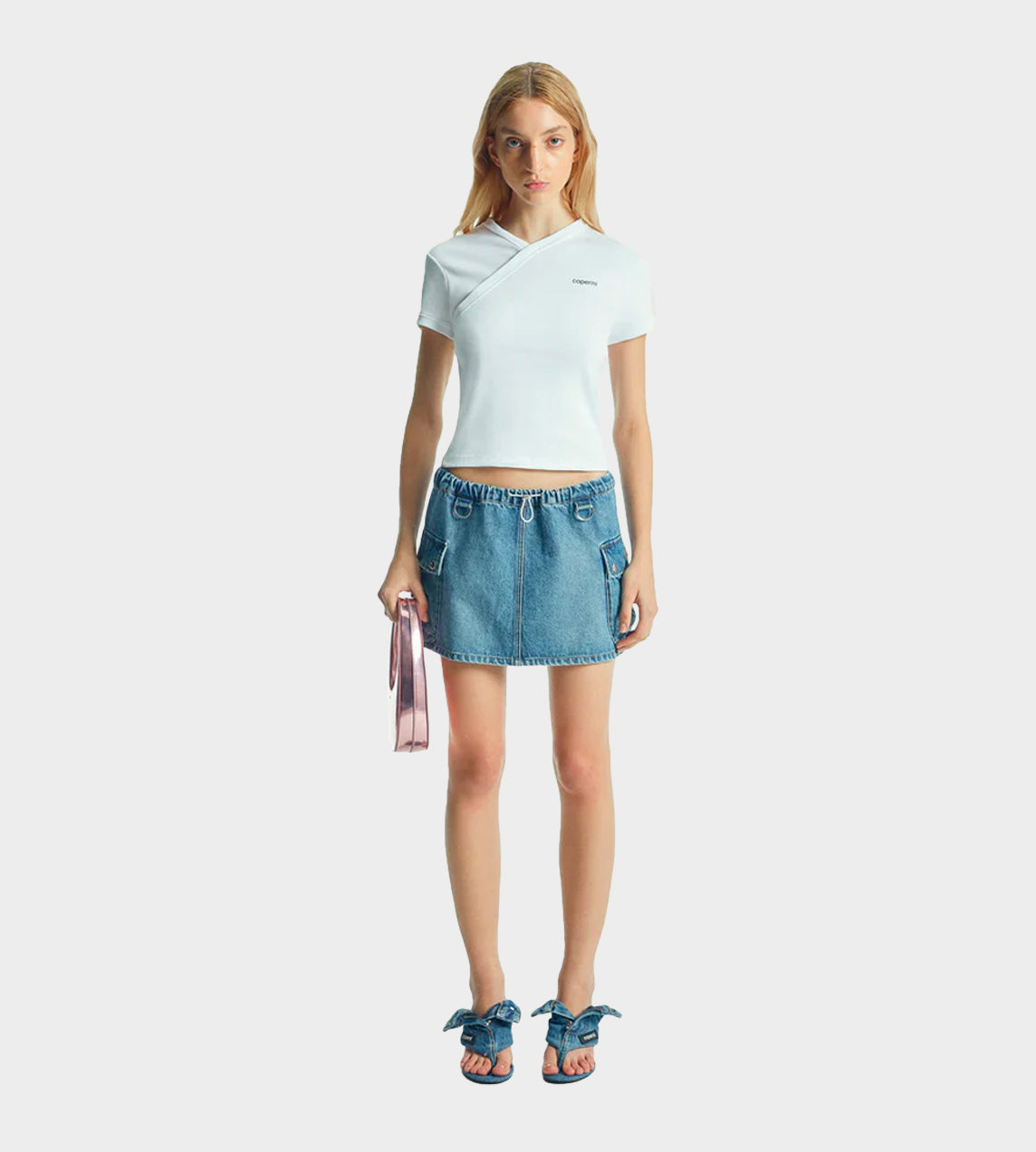 COPERNI Denim Cargo Skirt Blue Navy