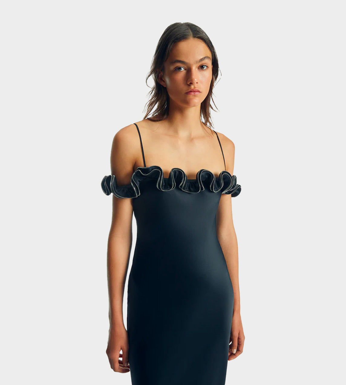 COPERNI - Zip Ruffle Dress Black