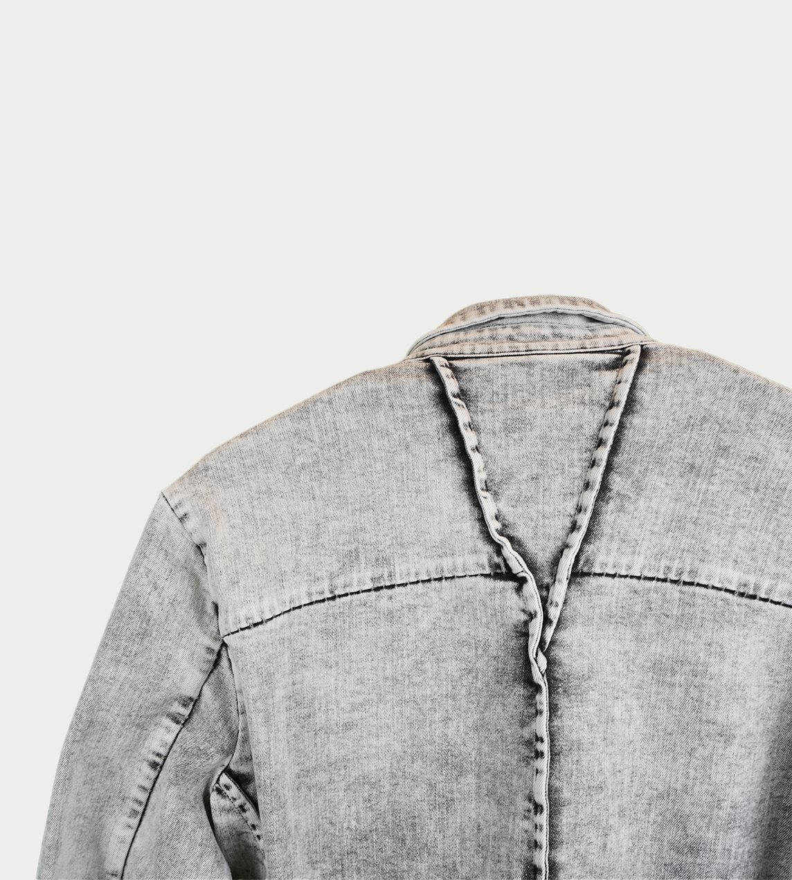 Masnada - Bleached Denim Jacket  Grey
