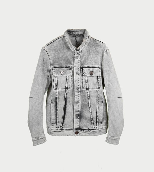 Masnada - Bleached Denim Jacket  Grey