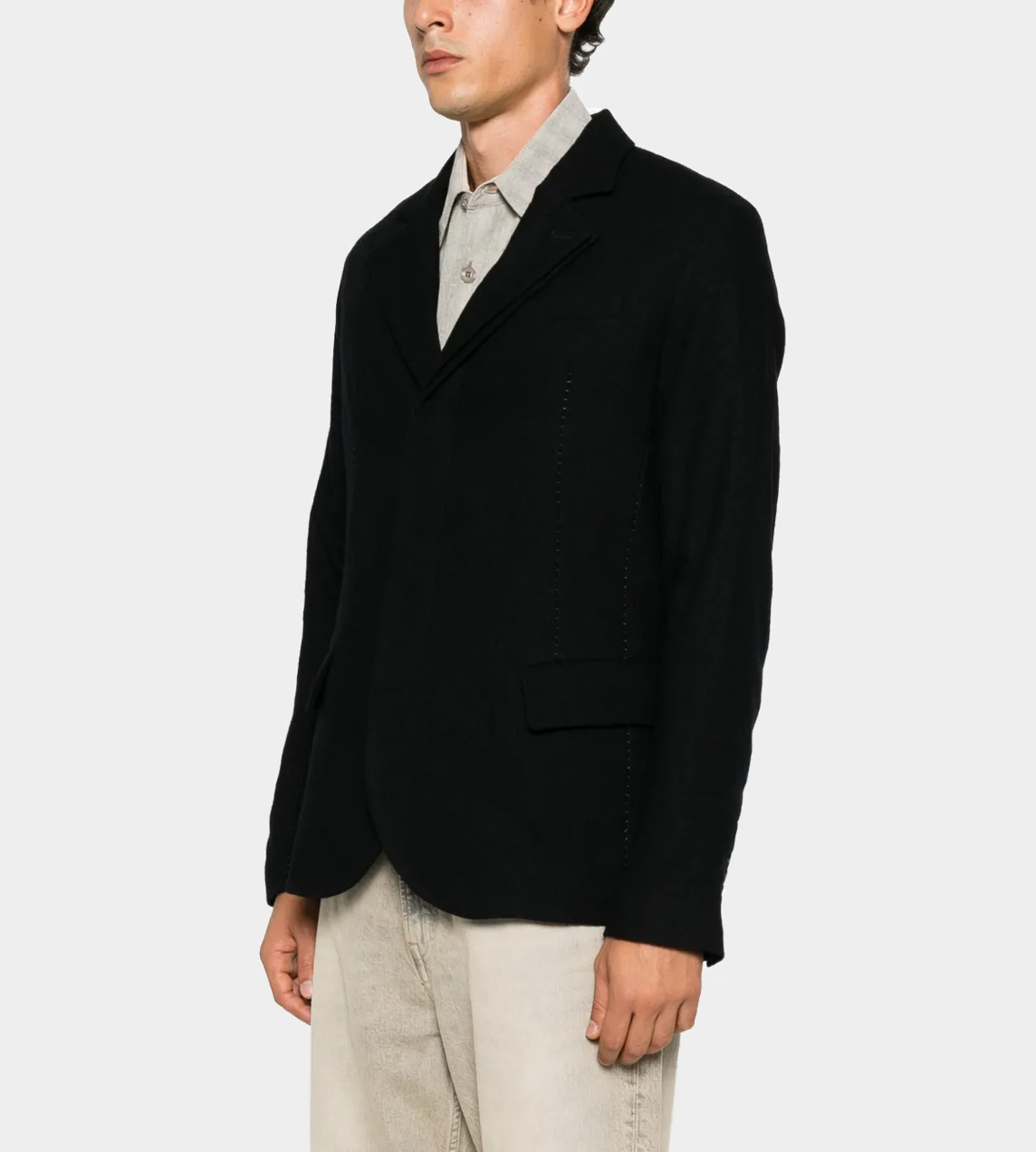 Single-Breasted Blazer Black