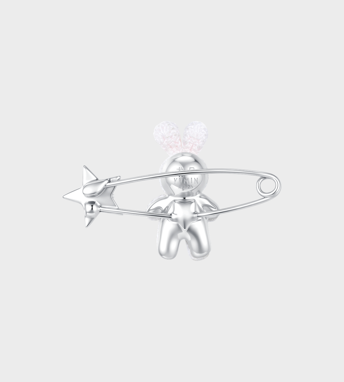 YVMIN - Woven Mini Rabbit Star Pin White