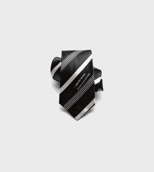 SONG FOR THE MUTE - Satin Playground Tie Black/White