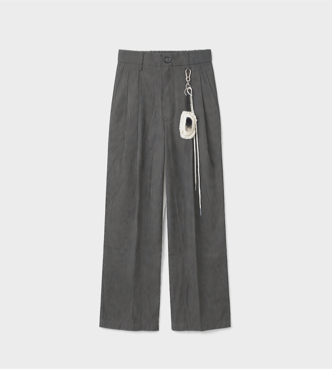 SONG FOR THE MUTE - Wide Double Pleated Pants Charcoal