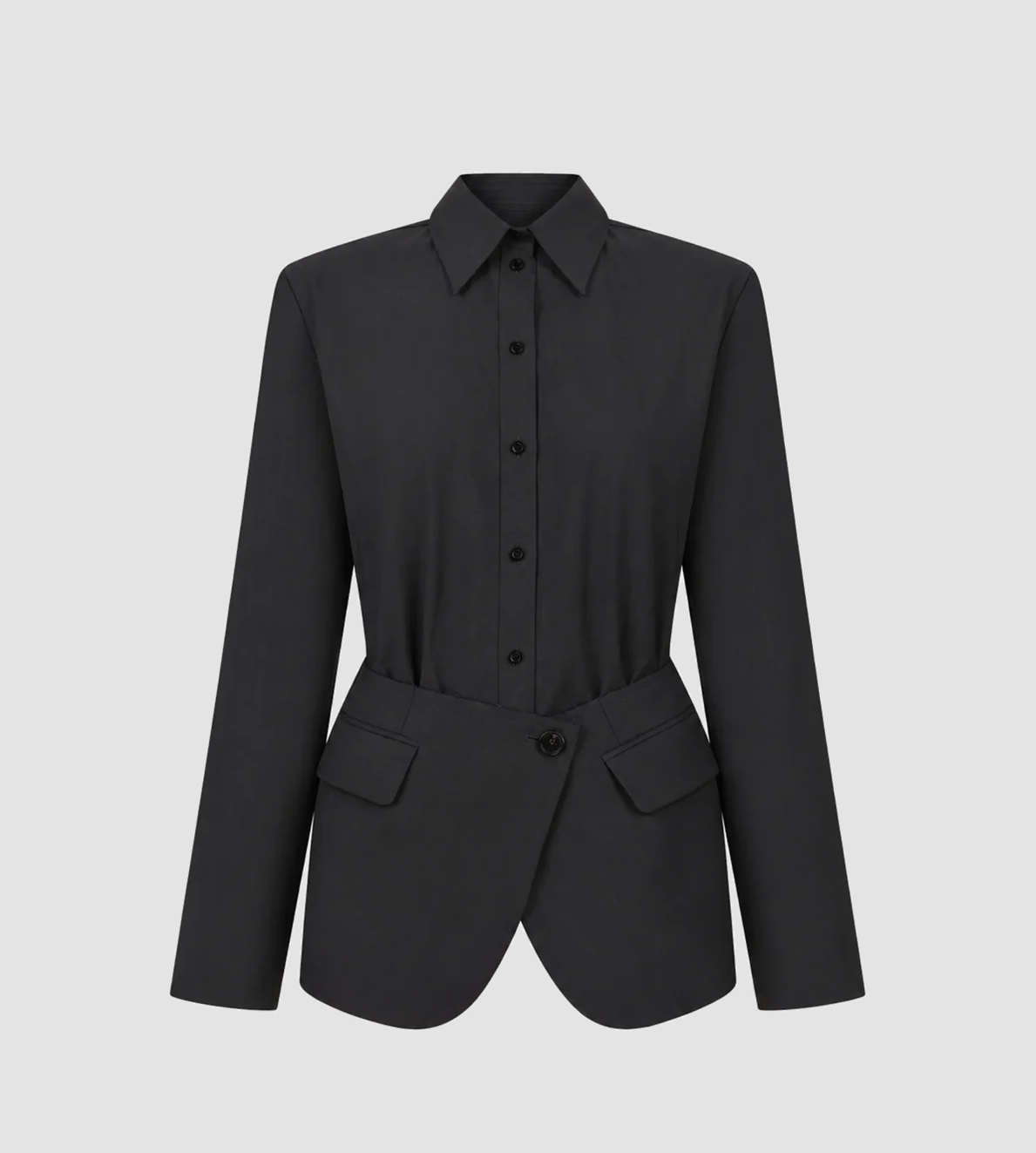 LITKOVSKA - Blouse With Suiting Detail Grey