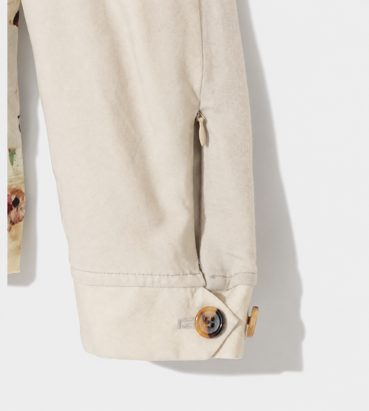 Prints Padded Jacket Gray Beige