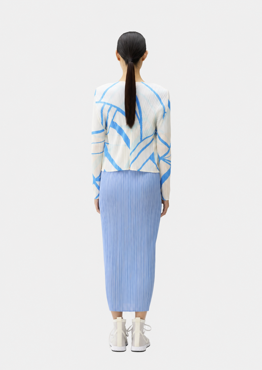 PLEATS PLEASE ISSEY MIYAKE - Fold-line Pleated Cardigan White