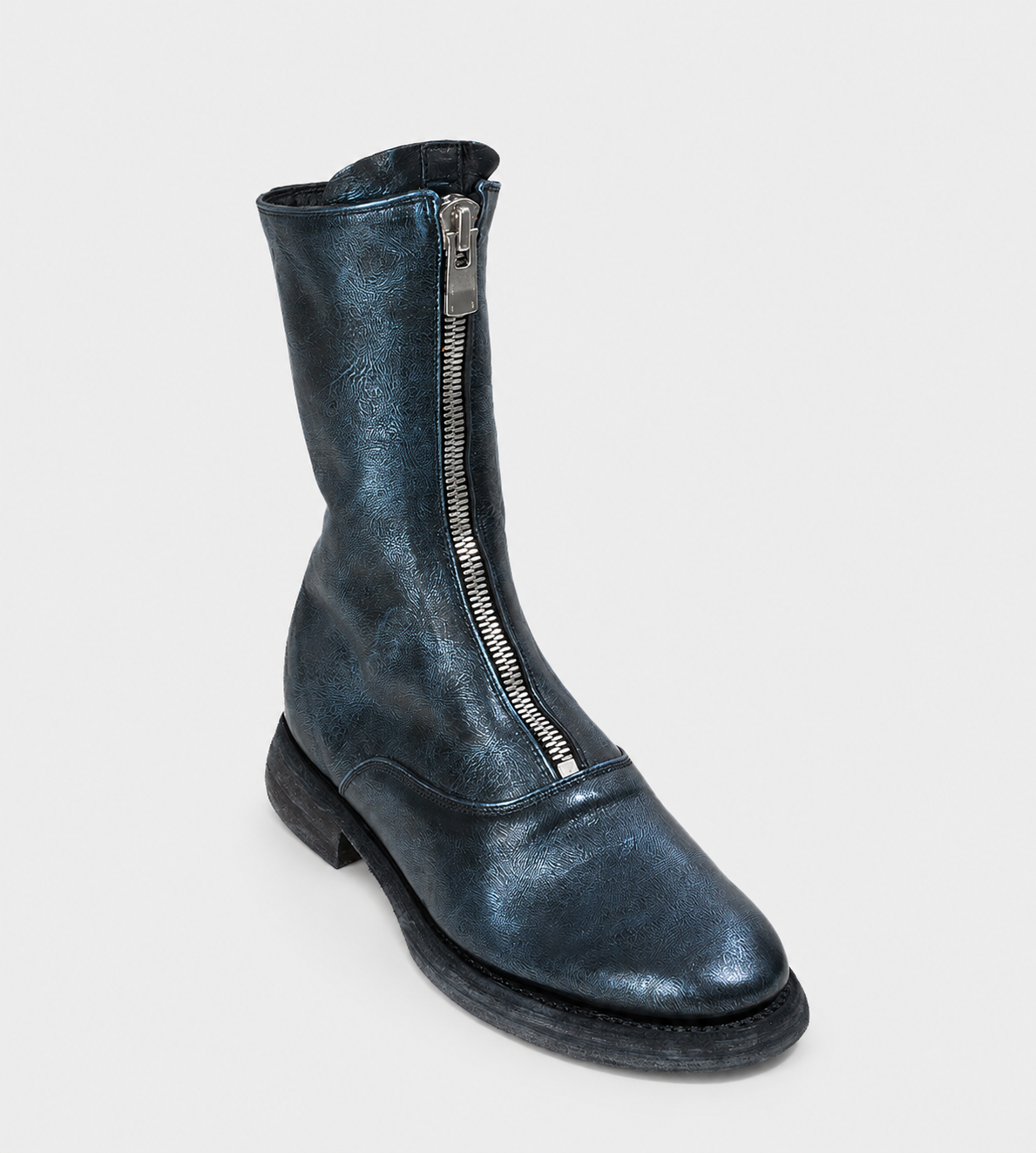 310 Front Zip Boots Metallic Blue