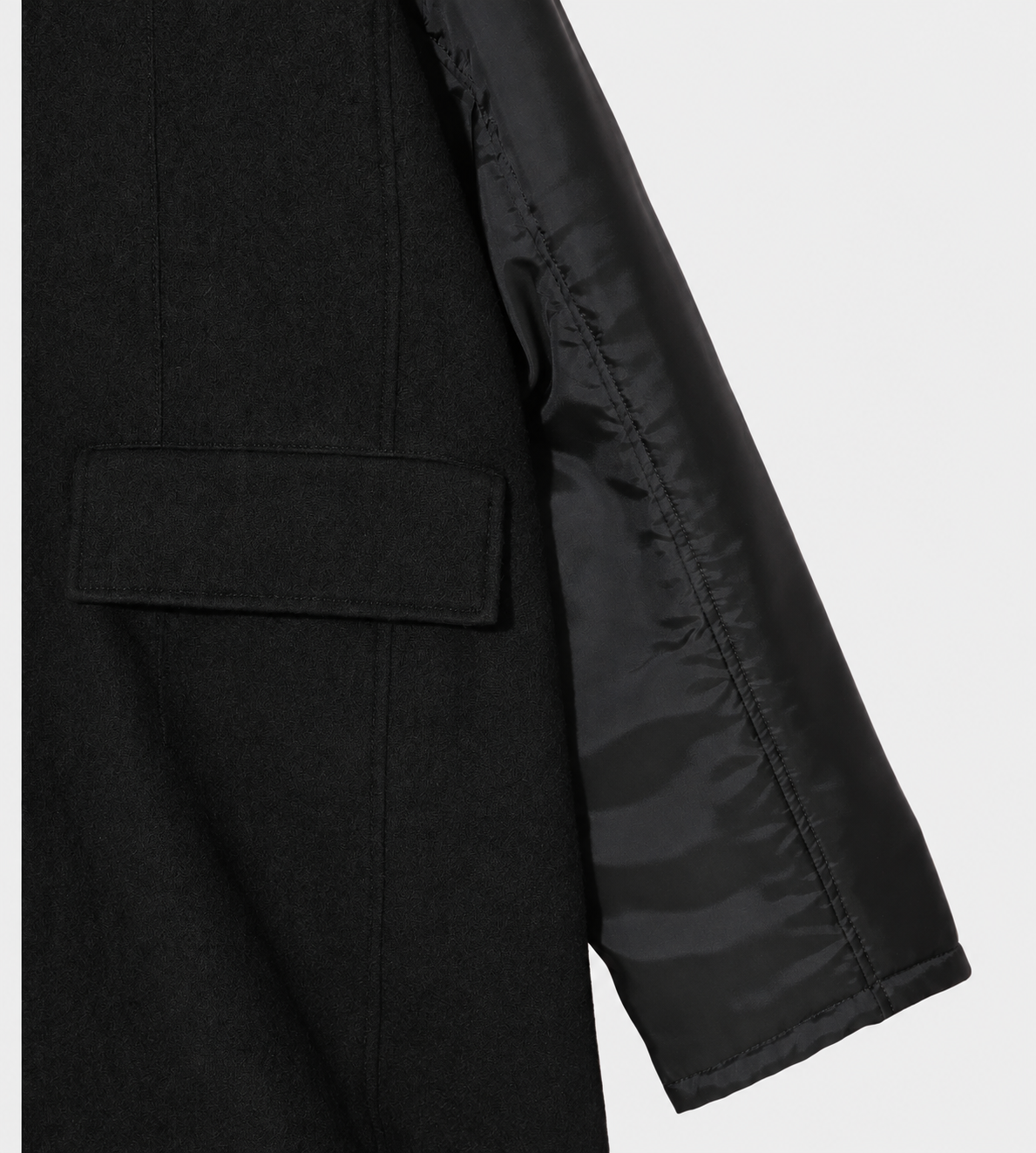 UNDERCOVER - Felted Wool Long Jacket Black