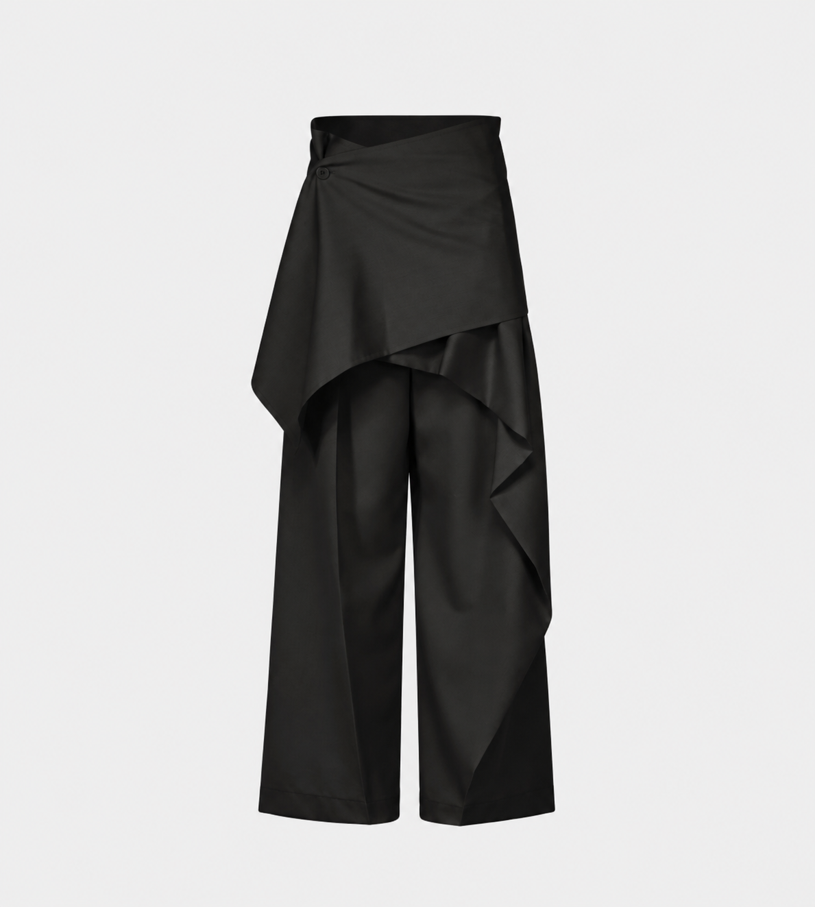 ISSEY MIYAKE - LUSTROUS WOOL Wrap Pants Blk