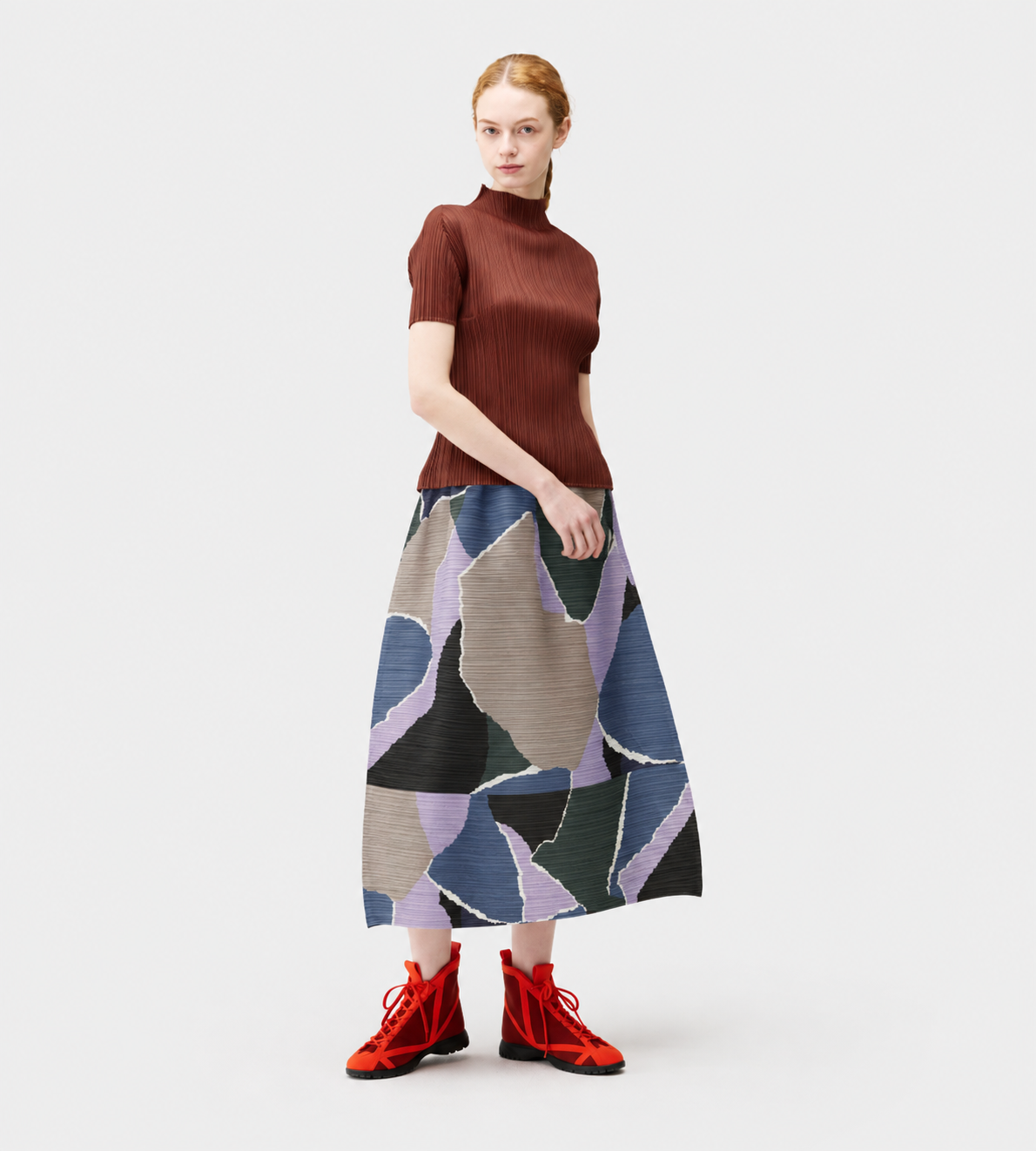 PLEATS PLEASE ISSEY MIYAKE - SURPRISE! Pleated Skirt Purple