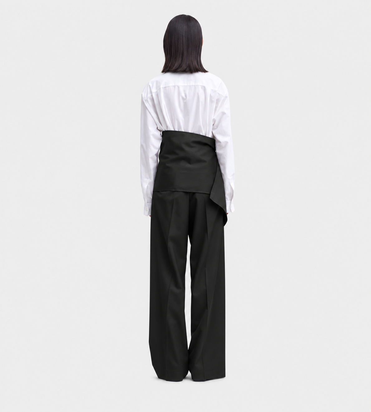 ISSEY MIYAKE - LUSTROUS WOOL Wrap Pants Blk
