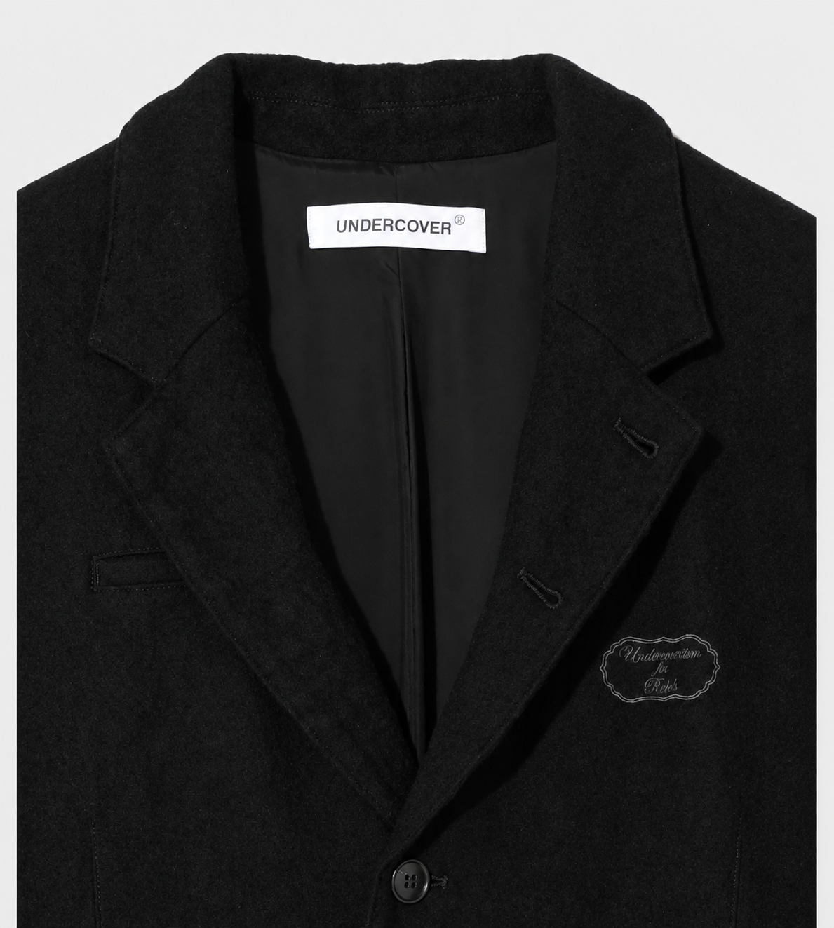 UNDERCOVER - Felted Wool Long Jacket Black