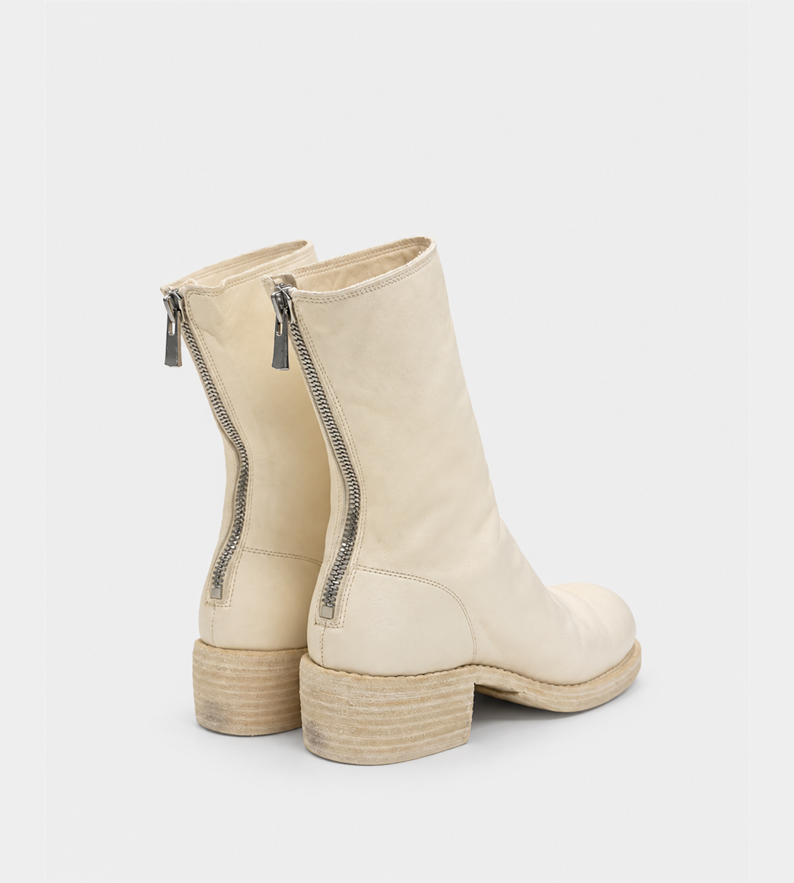 Guidi - 788Z Back Zip Mid Boots White