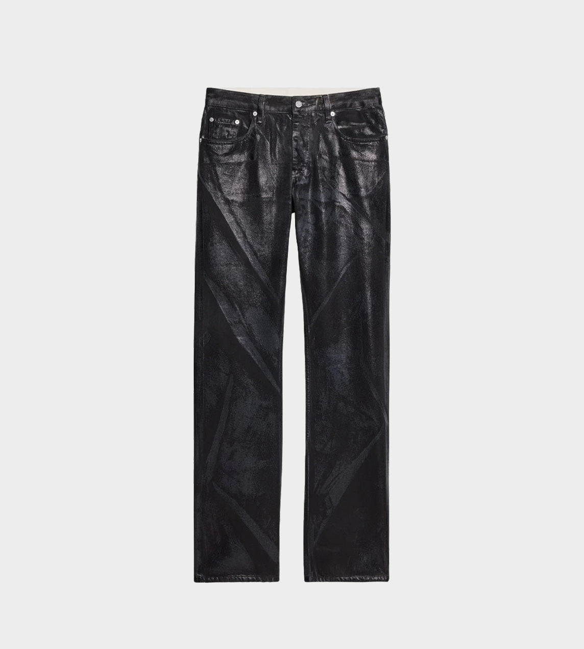 Helmut Lang - Foiled Low Rise Straight Jeans Black