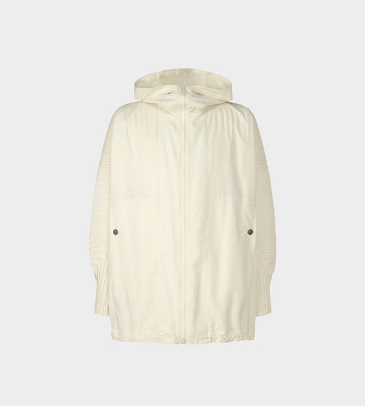Homme Plisse Issey Miyake - Cascade Zip Front Jacket Ivory