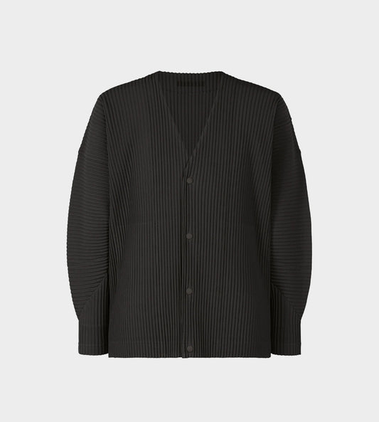 Homme Plisse Issey Miyake - Pleated Boxy Cardigan Black