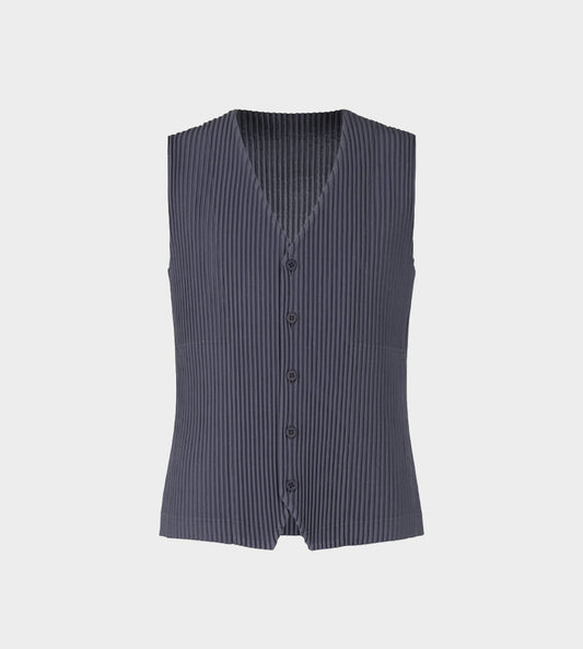 Homme Plisse Issey Miyake - Tailored Pleats Vest Blue Charcoal