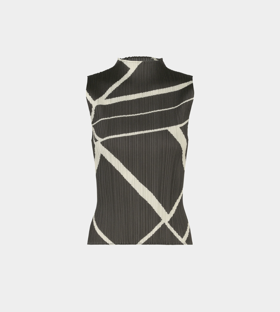 PLEATS PLEASE ISSEY MIYAKE - Fold-line Sleeveless Top Blk
