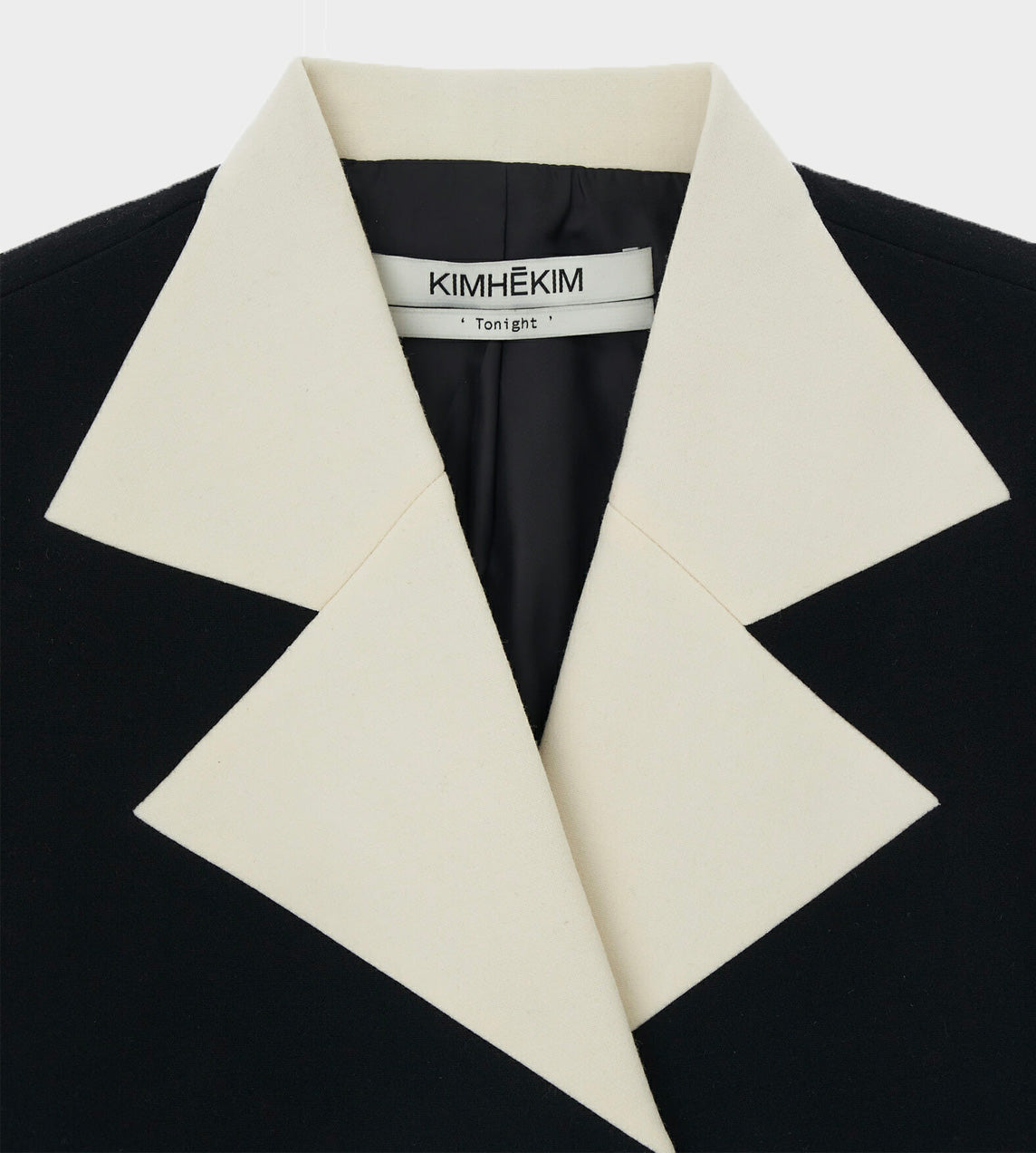 KIMHEKIM - Bicolor Cropped Jacket Black/White