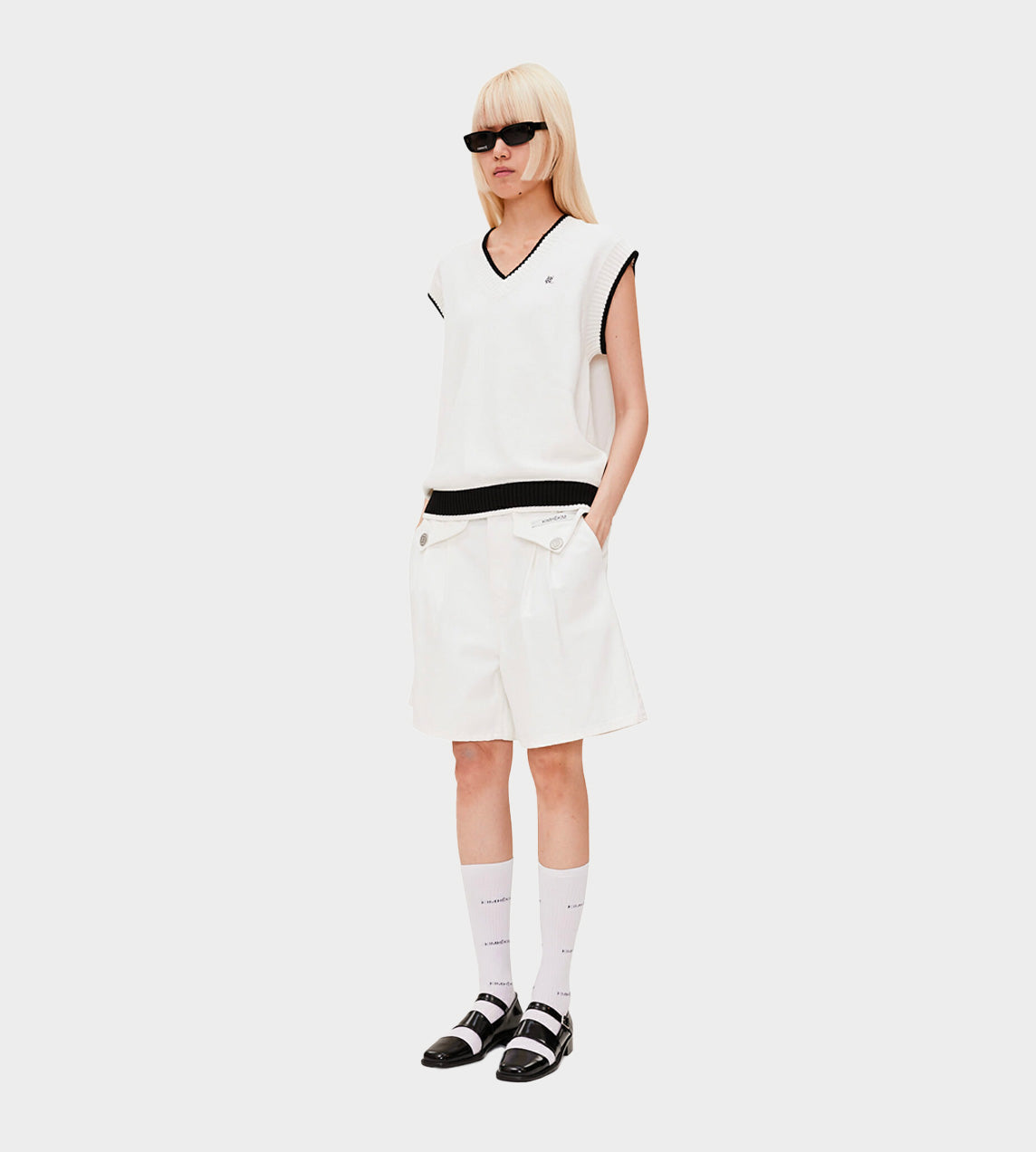 KIMHEKIM - Two Pockets Shorts White