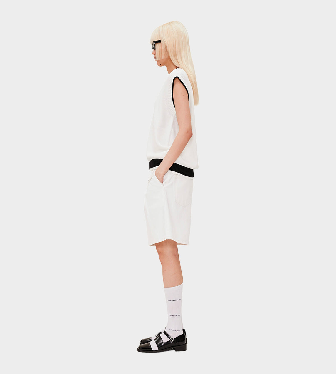 KIMHEKIM - Two Pockets Shorts White