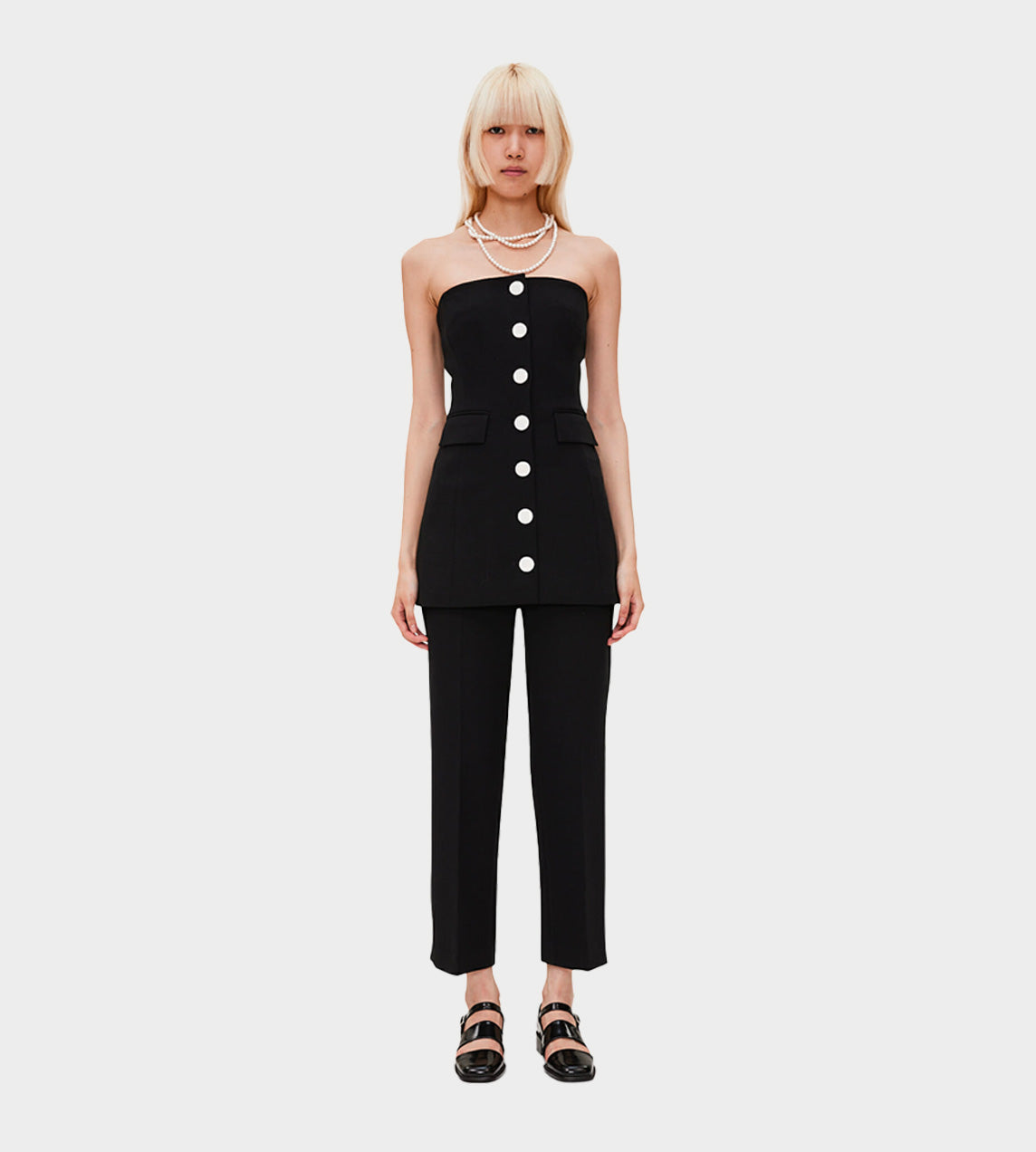 KIMHEKIM - Strapless Mini Dress Black/White