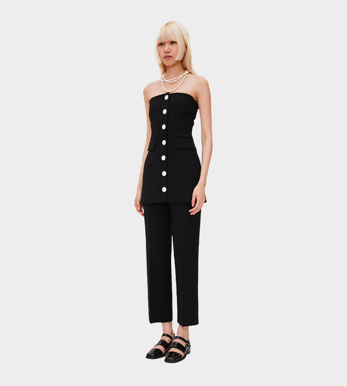 KIMHEKIM - Strapless Mini Dress Black/White