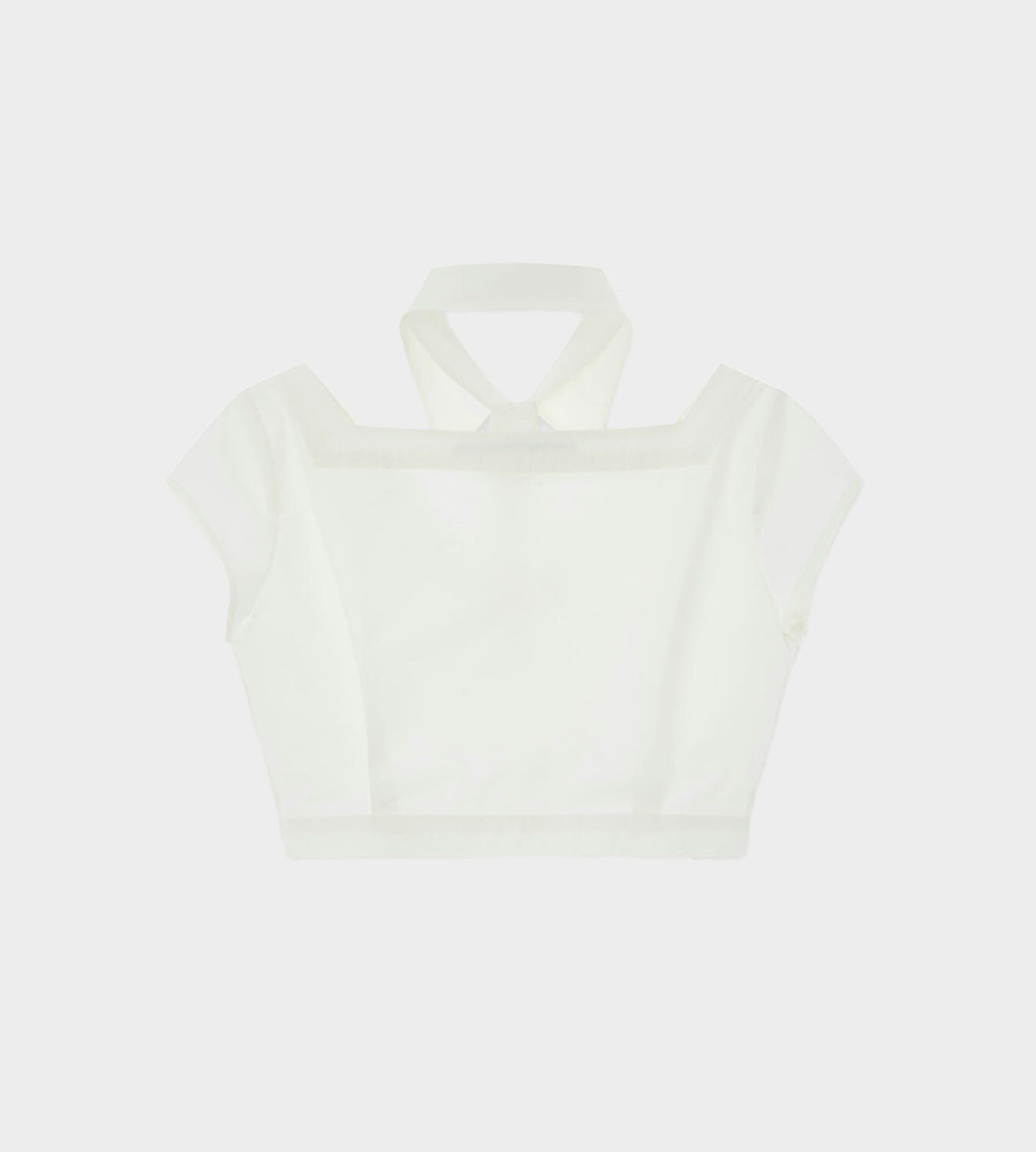 KIMHEKIM - Cut-out Short Sleeve Shirt White