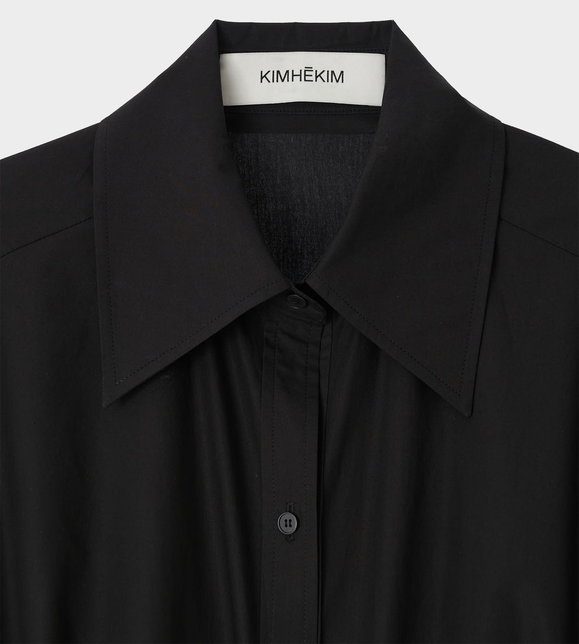 KIMHEKIM - Corset Mini Shirt Dress Black