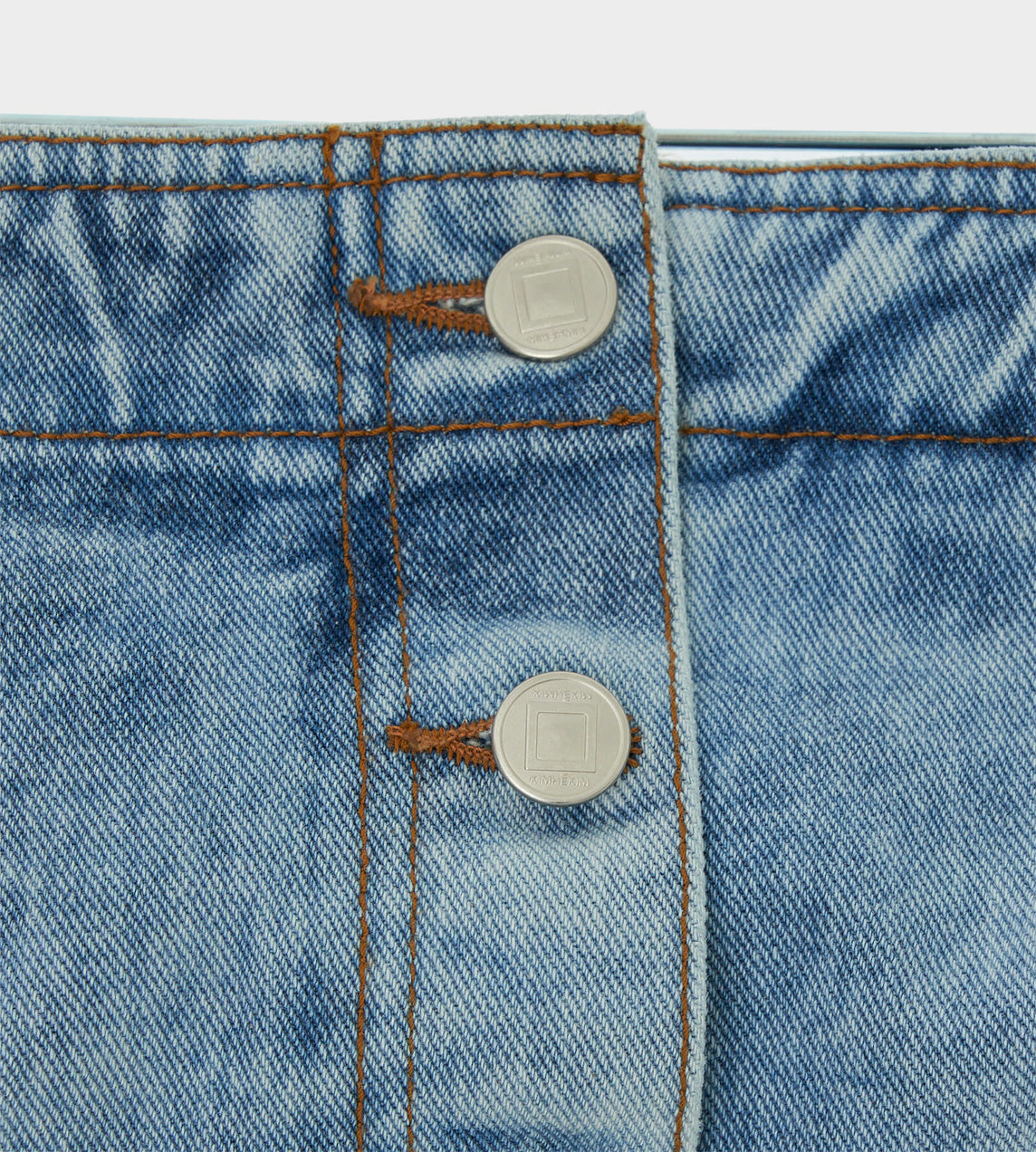 KIMHEKIM - Strapless Denim Minidress Sky Blue