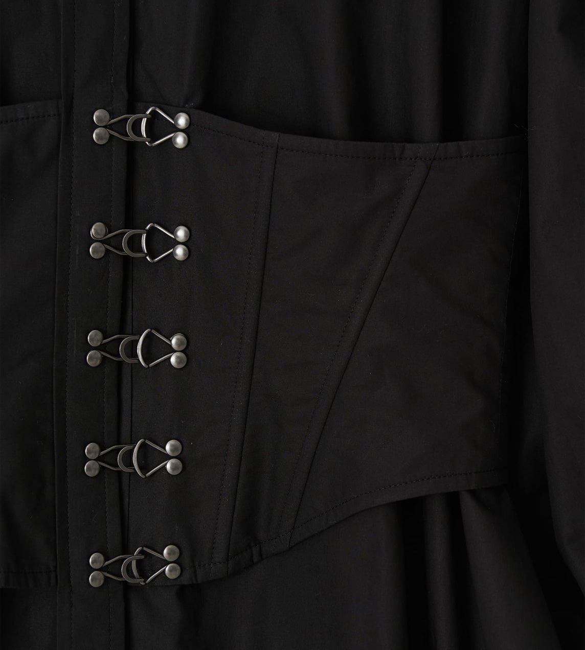 KIMHEKIM - Corset Mini Shirt Dress Black