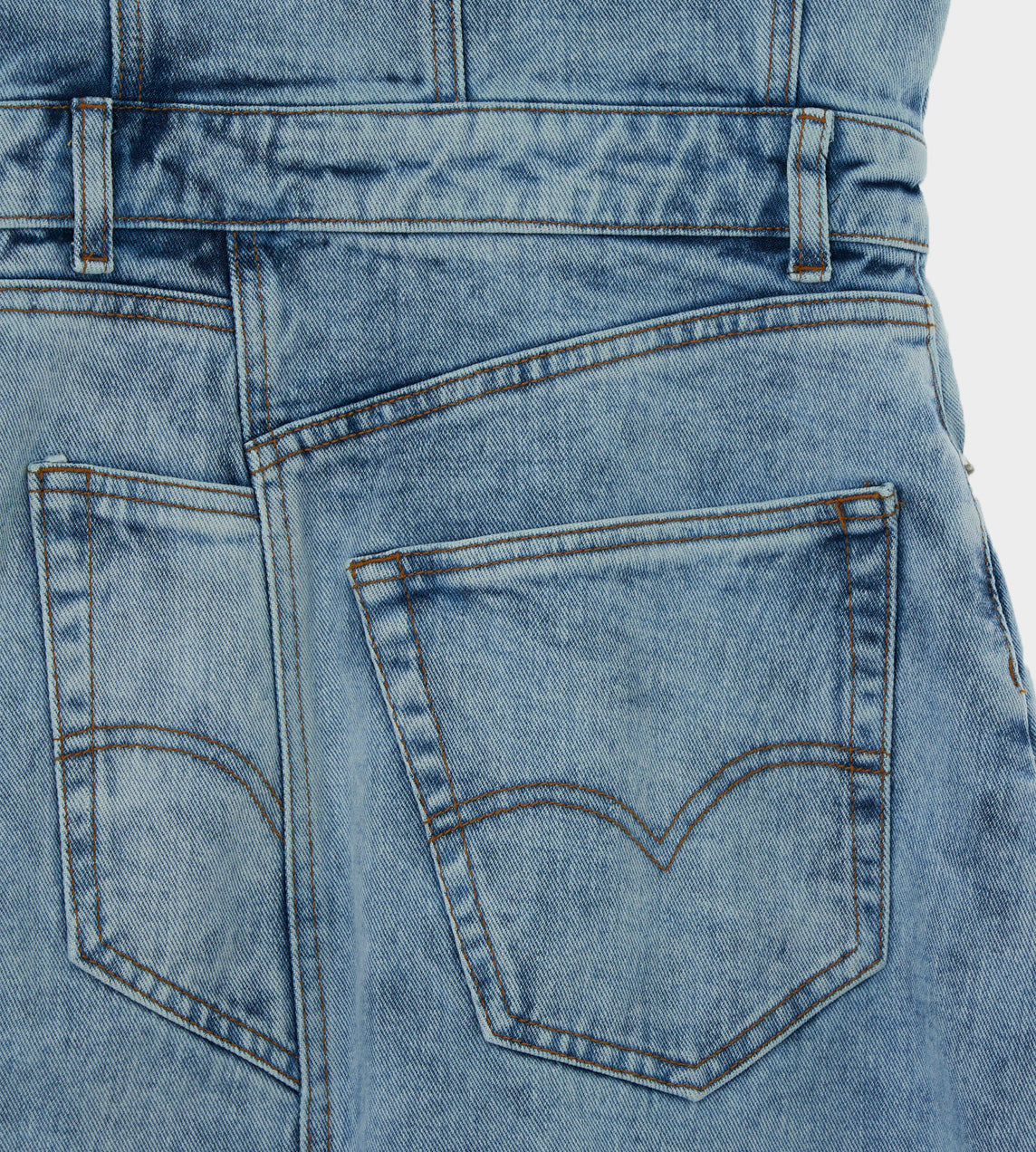 KIMHEKIM - Strapless Denim Minidress Sky Blue
