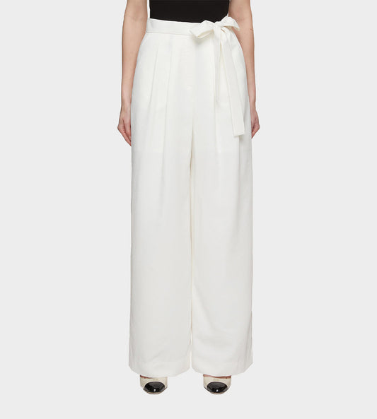 KIMHEKIM - Belted Wide Leg Trousers White