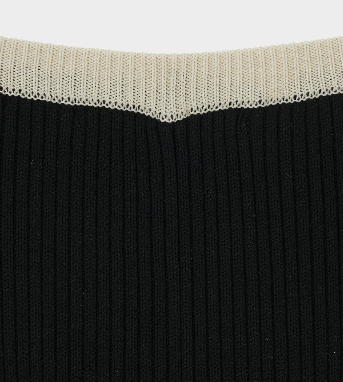KIMHEKIM - Knit Flared Bicolor Pants Black/Ivory