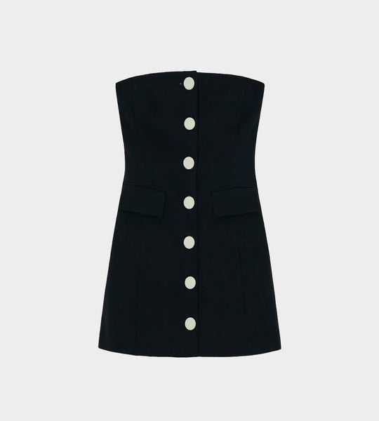 KIMHEKIM - Strapless Mini Dress Black/White – WDLT117