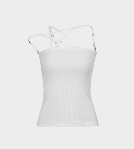 LEJE - Etoile Jersey Tank Top White