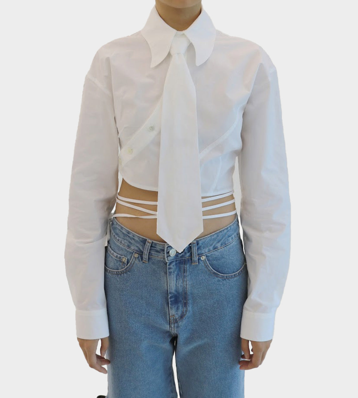 Tie Twisted Shirt White