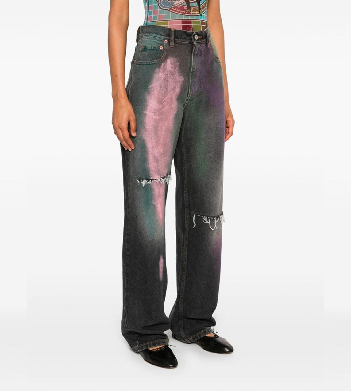 MM6 Maison Margiela - Graffiti Destroyed Jeans